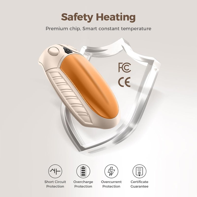 Gutimo Classic Hand Warmers Rechargeable 2 Pack, AI Temperature Control Pocket Size Electric Handwarmers, Quick Charge Portable Hand Warmer Great Gift for Christmas Outdoors, Hunting, Golf, Camping - Image 3